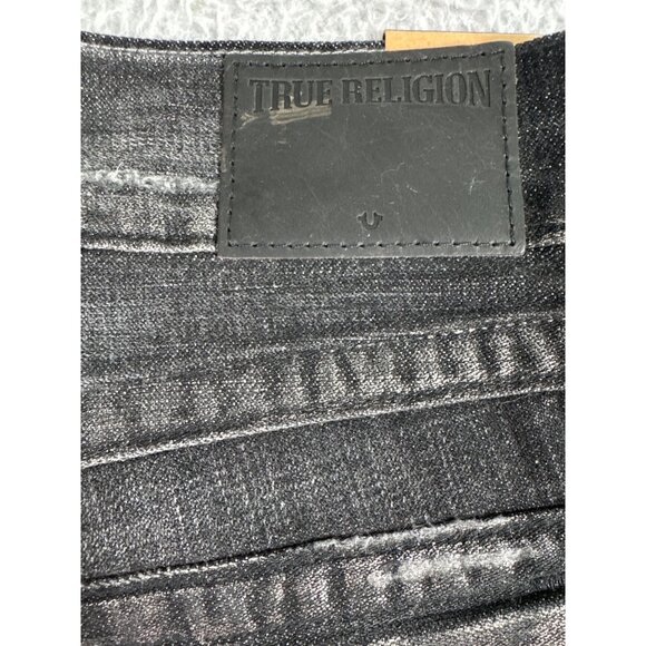 True Religion Mens 32 Distressed Silver Highlight Ricky Jeans USA Casual 90s Y2K - Picture 10 of 16